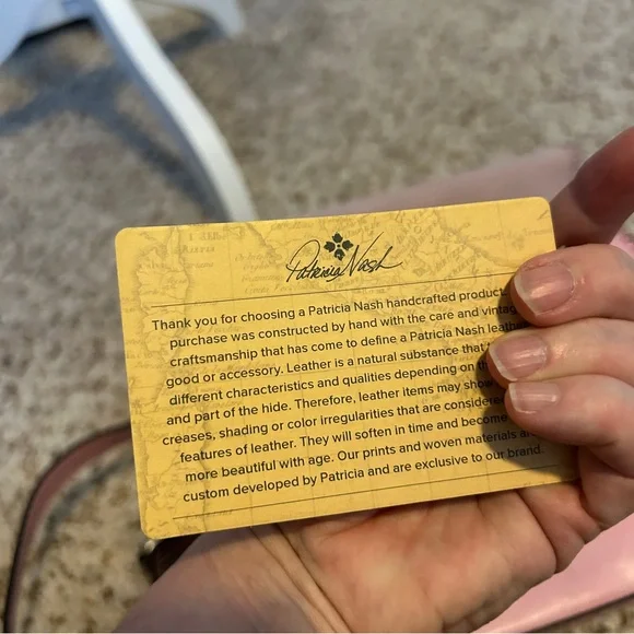 PATRICIA NASH Blush Pink Tooled Leather Crossbody Bag - Picture 14 of 16